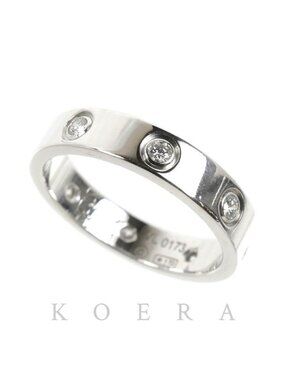 Cartier 18k White Gold Mini Love Full Diamond Ring